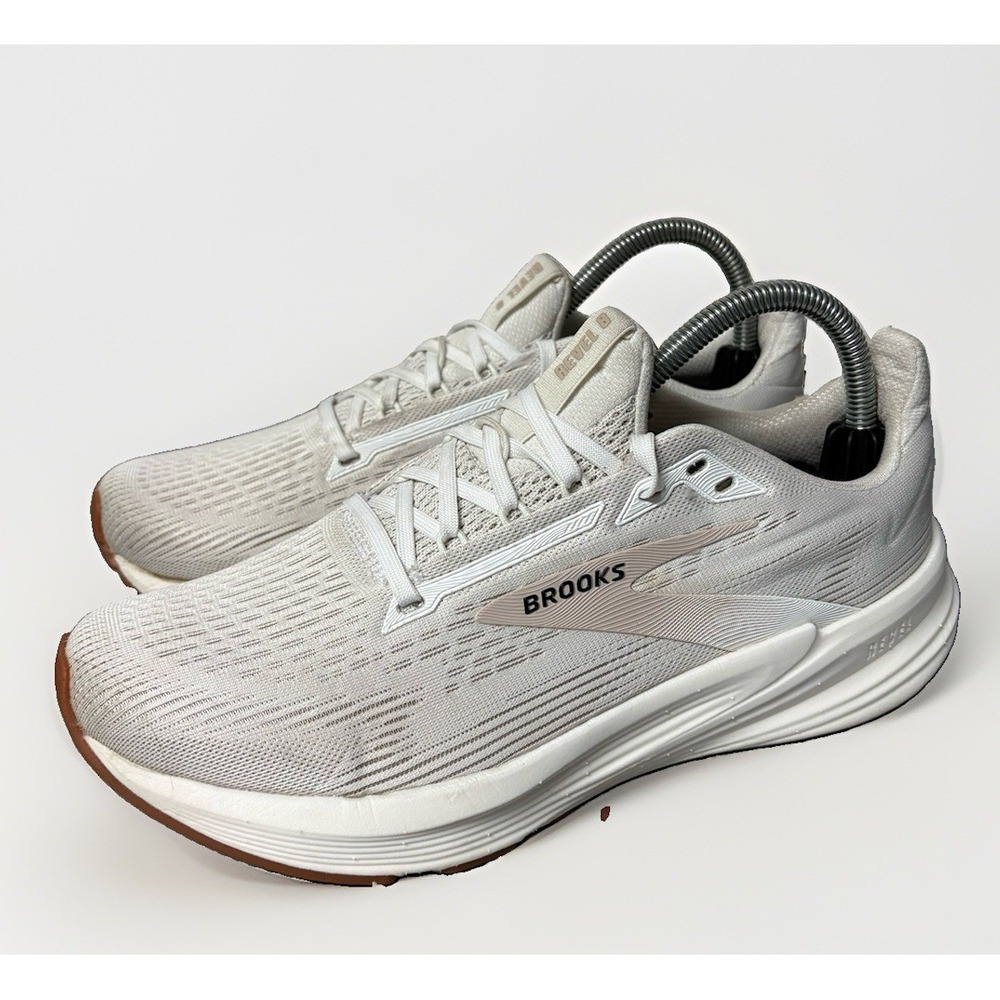 Brooks Revel 8 Running Walking Shoe 8.5B White Chateau Grey 1204561B171 Sneaker